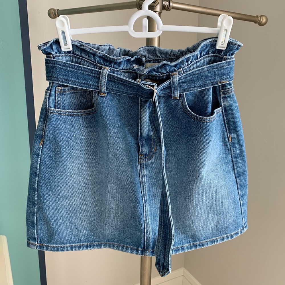 Pacsun Paperbag Jean Skirt